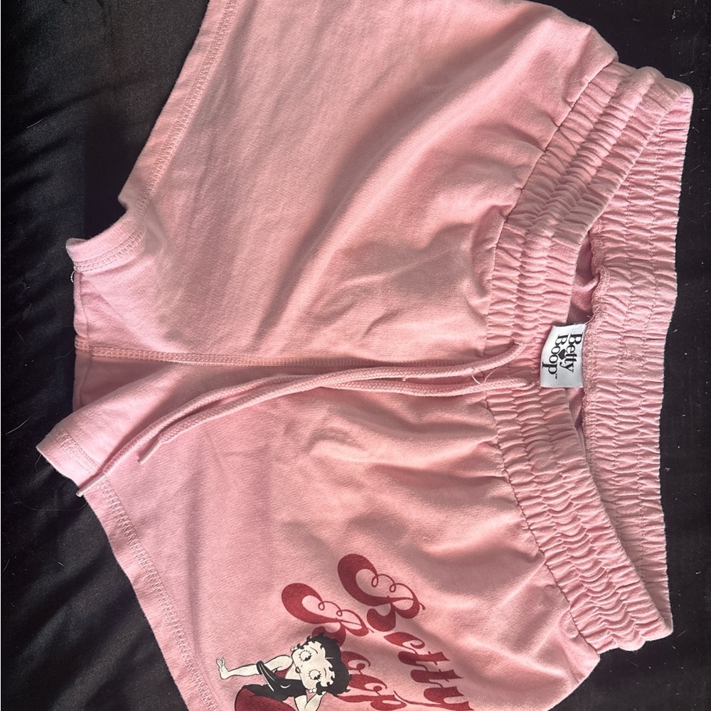 Betty Boop Pink Casual Shorts with Whimsical Design